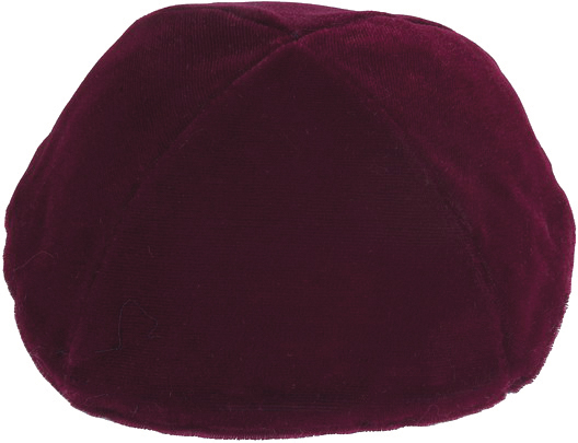 Burgundy Velvet Kippah